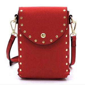 RESTOCKING SOON-Fashion Studded Cell Phone Purse Crossbody